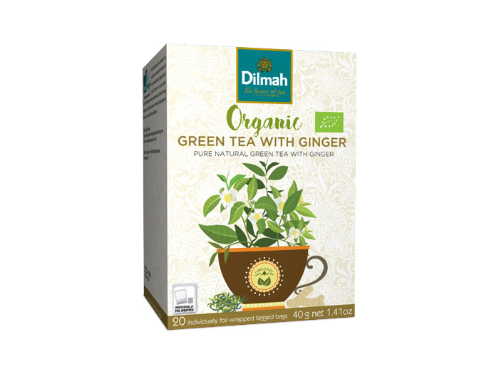 Trà Organic trà xanh gừng